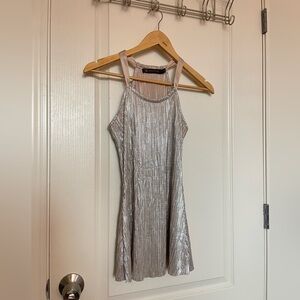 Outback Red Women’s Elegant Silver Halter Babydoll Top